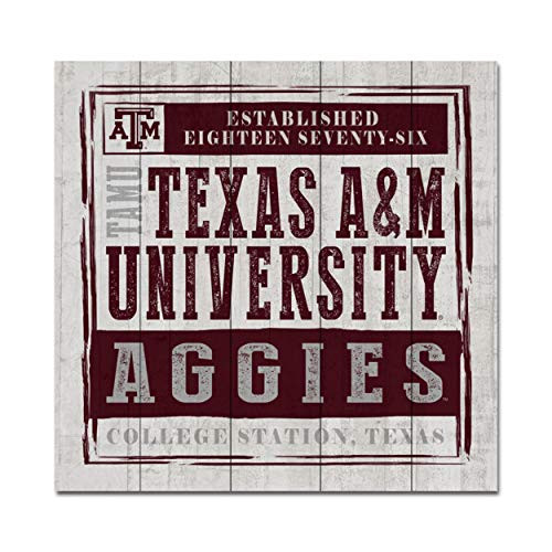 NCAA Legacy Texas AandM Aggies Wood Plank Square 17x17  One Size  Wood