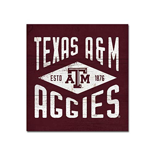 NCAA Legacy Texas AandM Aggies Wood Plank Square 10x10  One Size  Wood