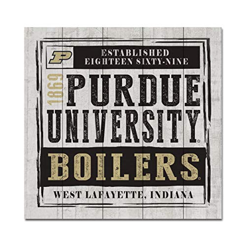 NCAA Legacy Purdue Boilermakers Wood Plank Square 17x17  One Size  Wood