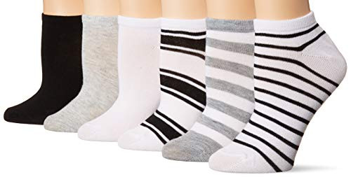 Steve Madden Legwear Womens Low Cut  White Black  One Size