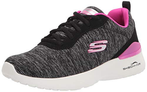 Skechers Womens Athleisure Sneaker  Black-Hot Pink  10 US medium