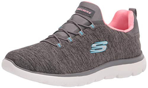 Skechers Womens Athleisure Sneaker  Grey-Coral  11 US medium