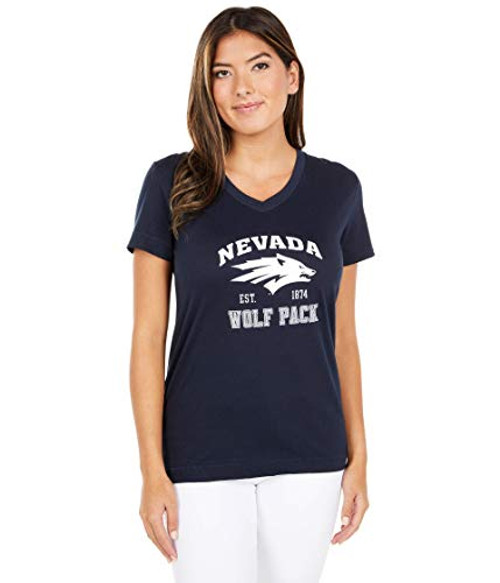 Champion College Nevada Wolf Pack University 2-0 V-Neck T-Shirt Marine Midnight Navy MD Champion College Nevada Wolf Pack University 2-0 V-Neck T-Shirt Marine Midnight Navy MD