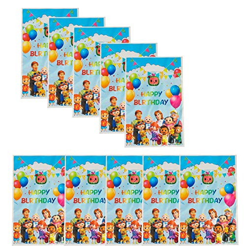 LEBERY Cocomelon Family Party Gift Bags 30pcs  Cocomelon Gift Bag  Cocomelon Party Favors  Plastic Goodies Candy Treat Snack Bag for Kids Cocomelon Th