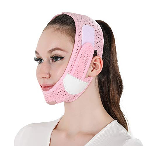 REUSABLE Face Slimming Strap Double Chin Reducer Pain-Free Facial Chin Slimmer belt V Line Lifting Chin Band Eliminates Sagging Skin Lift Firming An REUSABLE Face Slimming Strap Double Chin Reducer Pain-Free Facial Chin Slimmer belt V Line Lifting Chin Band Eliminates Sagging Skin Lift Firming An