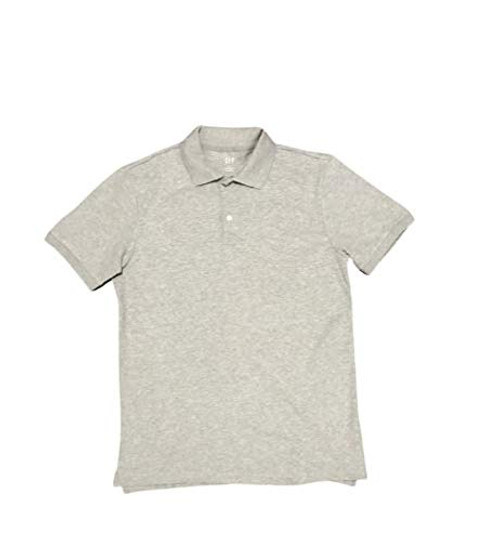 Gap Mens Stretch Pique Polo Shirt -X-Large  Light Grey Heather-