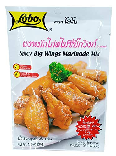 LOBO Spicy Big Wings Marinade Mix 50 Grams x 3 Packs -Halal certified- - By BENJAWAN shop