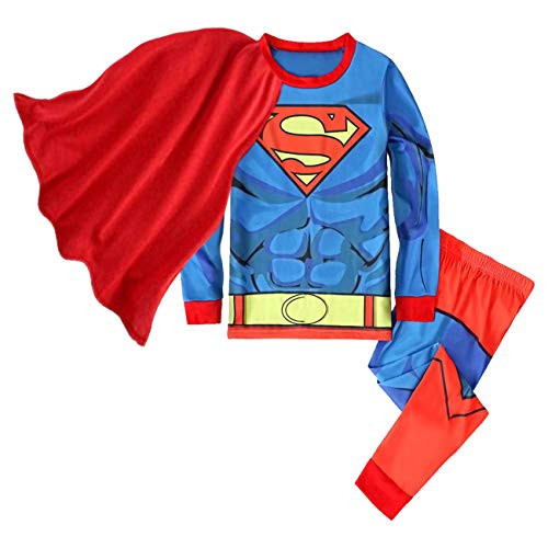 VogueFashion Kids Superhero Pajama Set -Superman with Cape  2-3 Years-