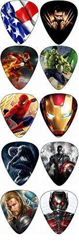 SuperHeroes Guitar Picks-Avengers 10 in a pack-