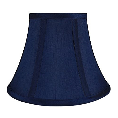 Urbanest Softback Bell Lampshade  Faux Silk  5-inch by 9-inch by 7-inch  Navy Blue  Spider-Fitter