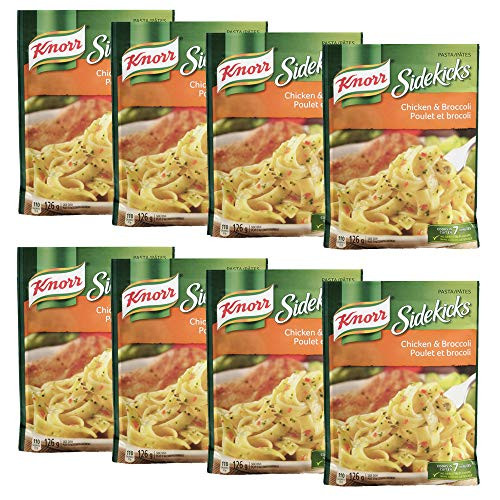 Knorr Sidekicks Chicken Broccoli Fettucine Pasta Side Dish 126g-4-4oz 8-Pack -Imported from Canada- Knorr Sidekicks Chicken Broccoli Fettucine Pasta Side Dish 126g-4-4oz 8-Pack -Imported from Canada-