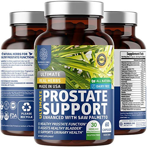 N1N Premium Prostate Supplement for Men -33 Potent Herbs - Saw Palmetto- Naturally Reduces Frequent Urination  Improves Prostate Health  Promotes Slee