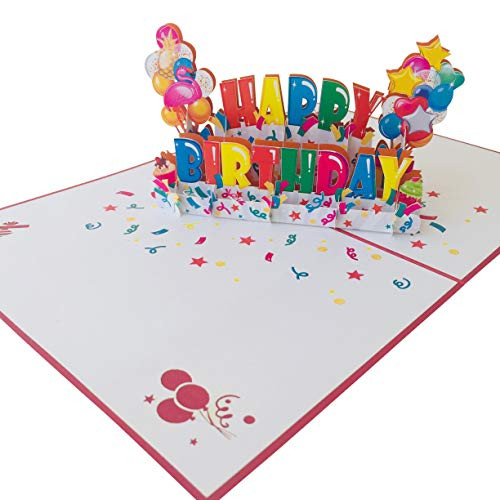 Happy Birthday Pop Up Card by DEVINE Popup Cards - 3D Birthday Card for Kids Mom Dad - Pop Up Greeting Cards - Pop Up Birthday Cards for Women - 3D Ca Happy Birthday Pop Up Card by DEVINE Popup Cards - 3D Birthday Card for Kids Mom Dad - Pop Up Greeting Cards - Pop Up Birthday Cards for Women - 3D Ca