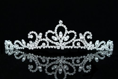 SAMKY Bridal Rhinestone Crystal Prom Princess Wedding Tiara Crown T500