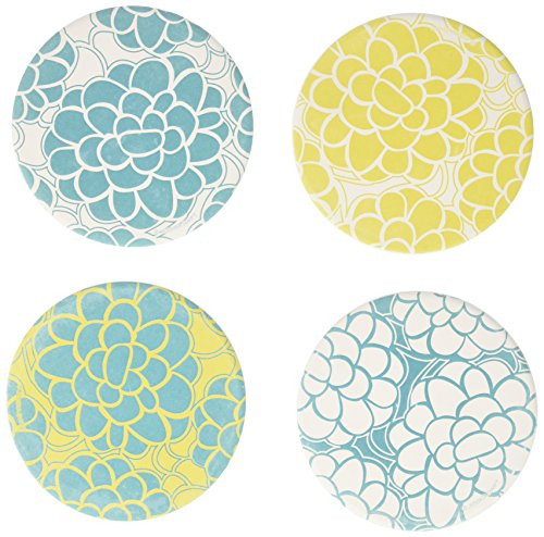 CoasterStone AS9922 Absorbent Coasters, 4-1/4-Inch,"Mallory", Set of 4