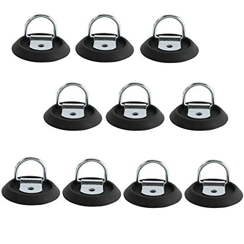 AuInLand Pack of 10 D Ring Tie-Downs with Plastic Pan Fitting  Anchor Trailer Cargo D-Rings  Floor Flush Surface Mount Tie-Down  Working Limit 533 pou AuInLand Pack of 10 D Ring Tie-Downs with Plastic Pan Fitting  Anchor Trailer Cargo D-Rings  Floor Flush Surface Mount Tie-Down  Working Limit 533 pou