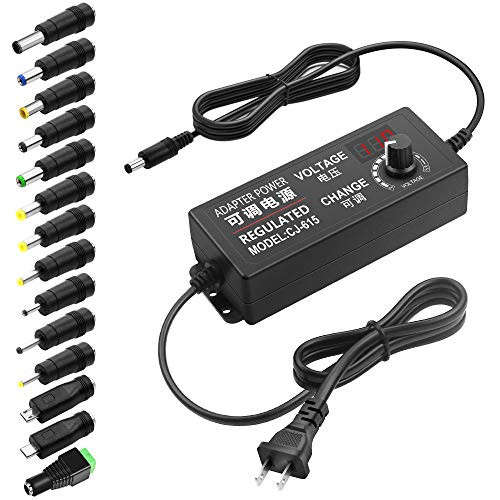 SHNITPWR 3V ~ 24V 3A 72W Power Supply Adjustable DC 3V 5V 6V 9V 12V 15V 16V 18V 19V 20V 24V Variable Universal AC-DC Adapter 100V-240V AC to DC Conver