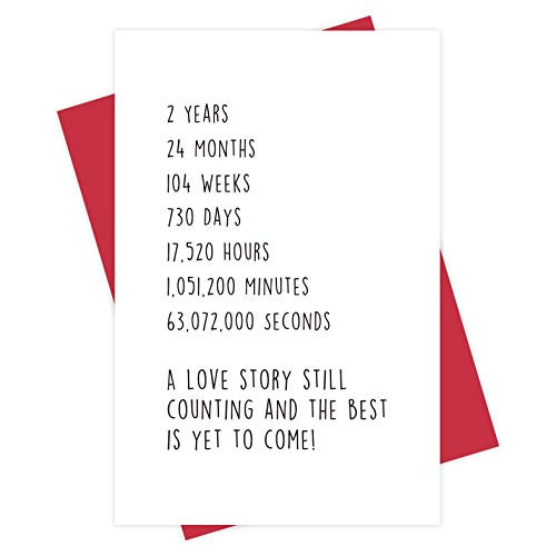2nd Anniversary Card Romantic Two Years Wedding Card Thoughtful Love Card for Boyfriend Girlfriend Her Him 2nd Anniversary Card Romantic Two Years Wedding Card Thoughtful Love Card for Boyfriend Girlfriend Her Him