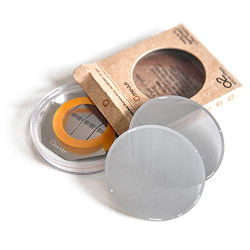 ameuus Stainless Steel Metal Reusable Filters - made for the AeroPress - o2 Micro Filter- Bonus Filter Drying Stand and Carrying Case