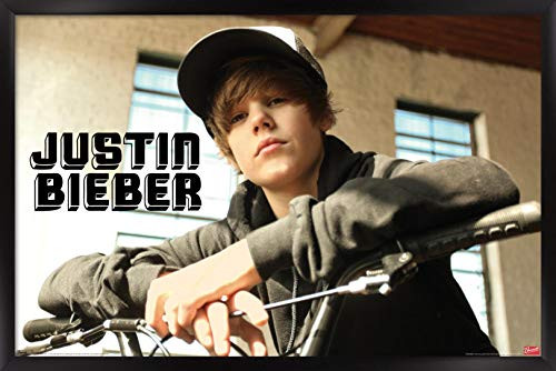 Trends International Justin Bieber - Bike Wall Poster  14-725 x 22-375  Black Framed Version Trends International Justin Bieber - Bike Wall Poster  14-725 x 22-375  Black Framed Version