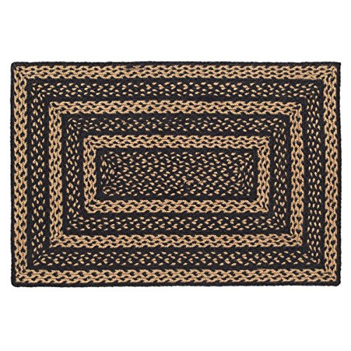 VHC Brands Classic Country Primitive Flooring - Farmhouse Jute Black Rug, 2' x 3' VHC Brands Classic Country Primitive Flooring - Farmhouse Jute Black Rug, 2' x 3'