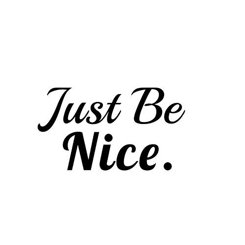 Just Be Nice NOK Decal Vinyl Sticker -Cars Trucks Vans Walls Laptop-Black-5-3 x 3-0 in-NOK1038