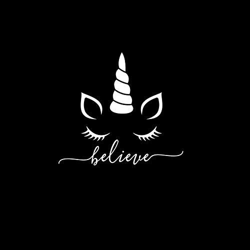 Believe Unicorn Face NOK Decal Vinyl Sticker -Cars Trucks Vans Walls Laptop-White-5-4 x 4-9 in-NOK1245 Believe Unicorn Face NOK Decal Vinyl Sticker -Cars Trucks Vans Walls Laptop-White-5-4 x 4-9 in-NOK1245