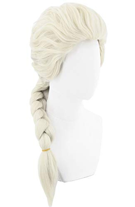Topcosplay Unisex Women and Girls Wig Blonde Long Braid for Elsa Wig Cosplay Halloween Costume Party Wig
