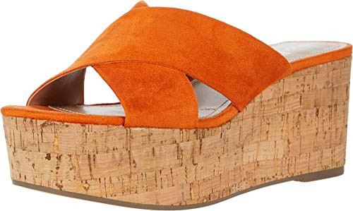 CHARLES BY CHARLES DAVID Womens Wedge Sandal Platform  Orange  9