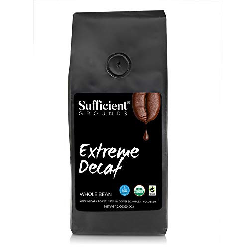 Sufficient Grounds Extreme Decaf Medium Dark Roast Whole Bean Coffee Fresh Roasted Gourmet Artisan Coffee 12 Ounce Sufficient Grounds Extreme Decaf Medium Dark Roast Whole Bean Coffee Fresh Roasted Gourmet Artisan Coffee 12 Ounce