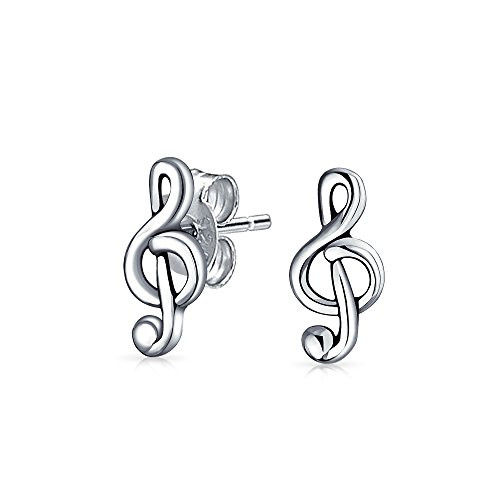 Tiny Delicate Music Student Teacher G Treble Clef Note Stud Earrings For Musician For Women Teen 925 Sterling Silver Tiny Delicate Music Student Teacher G Treble Clef Note Stud Earrings For Musician For Women Teen 925 Sterling Silver