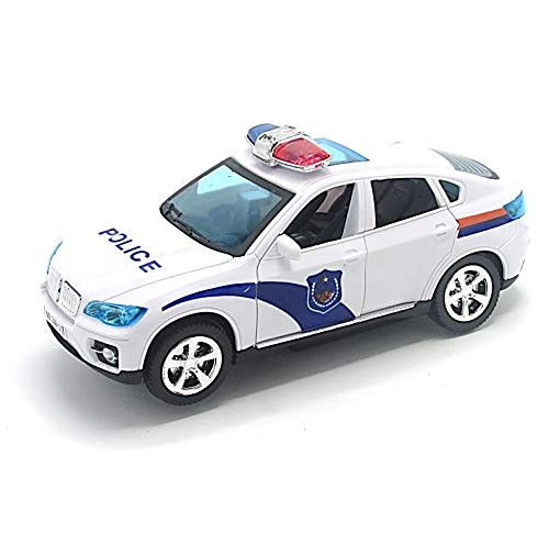 Police Toy Car - Battery Operated Bump and Go Action Novelty Cop with Sirens and Lights -Changes Direction on Contact Holiday Presents - Kids Toy---