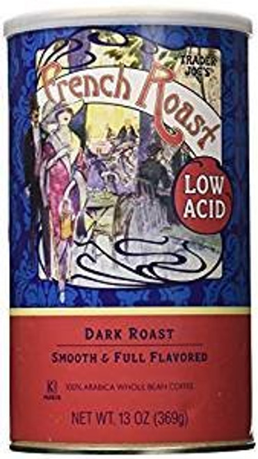 Trader Joes Low Acid French Roast Coffee - 26 Oz- -Dark Roast Whole Bean- Trader Joes Low Acid French Roast Coffee - 26 Oz- -Dark Roast Whole Bean-