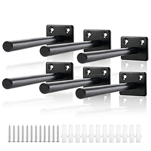 Heavy Duty Floating Shelf Brackets Hardware - Hidden Shelf Brackets Blind Shelf Supports for Floating Wood Shelves - Screws and Wall Anchor Included -