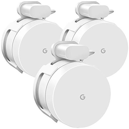 Google WiFi Wall Mount 3 Pack  WiFi Accessories for Google Mesh WiFi System and Google WiFi Router Without Messy Wires or Screws -White-3 Pack-- -Rene