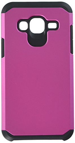 Eagle Cell Phone Case for Samsung Galaxy J3 J320/J310 - Retail Packaging - Hot Pink/Black