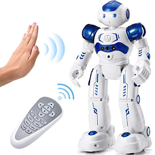 Playsheek Robots for Kids Rechargeable Programmable RC Robot Toys with Infrared Controller  Hand Gesture Sensing Robot Dancing Walking Singing Birthda