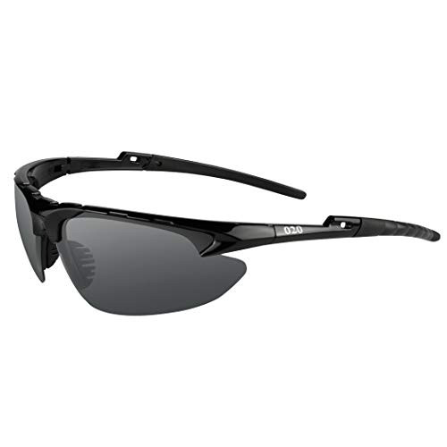 O2O Polarized Sport Sunglasses for Men Women Teens Running Driving Baseball Softball Cycling -Black-