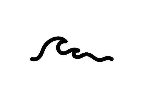 Makarios LLC Wave MKR Decal Vinyl Sticker -Cars Trucks Vans Walls Laptop-Black-5-5 x 1-7 in-MKR1051