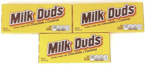 Milk Duds Chocolate Covered Caramels 5oz Theater Box -Pack of 3- Milk Duds Chocolate Covered Caramels 5oz Theater Box -Pack of 3-