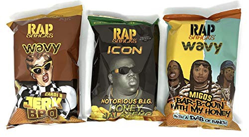 Rap Snacks 2-75 oz Potato Chip Bags Variety Pack of 3 Flavors