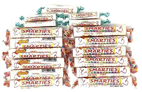 Giant Jumbo Smarties Candies -Pack of 12 Rolls- - Free 5 Smarties Rolls