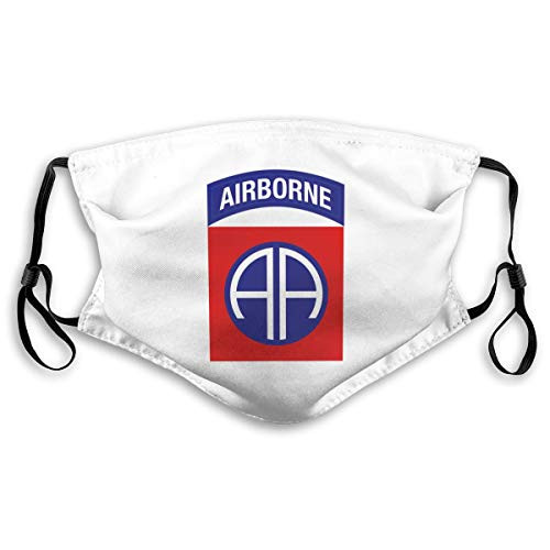 82nd Airborne Division Military Logo Outdoor Mask Protective 5-Layer Activated Carbon Filters Adult Men Women Bandana