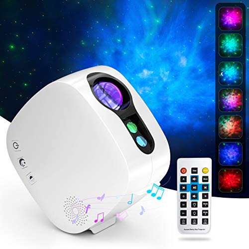 Star Projector with Bluetooth Speaker  KAHE LED Night Light with Remote Control  Colorful Nebula Galaxy Light Projector for Bedroom Decor Ceiling  Sky