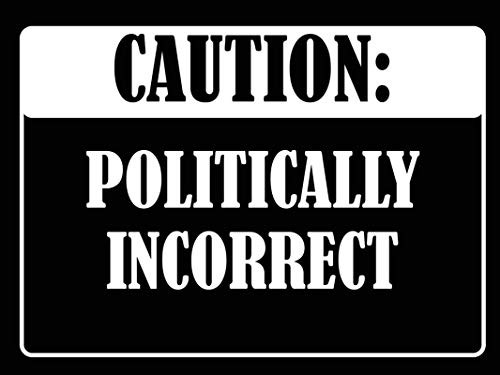Caution Politically Incorrect Funny NOK Decal Vinyl Sticker -Cars Trucks Vans Walls Laptop-White-5-5 x 4-0 in-NOK837