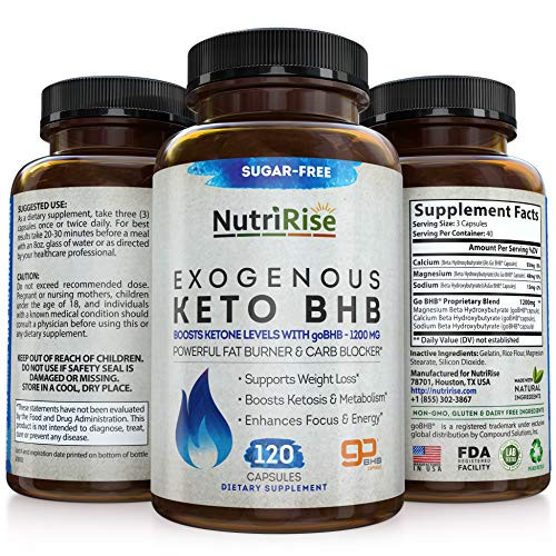 Keto BHB Diet Pills - 5X Appetite Suppressant and Fat Burner for Women and Men - Gluten-Free Ketosis Supplement 120 Exogenous Ketone Capsules - Low Carb Keto BHB Diet Pills - 5X Appetite Suppressant and Fat Burner for Women and Men - Gluten-Free Ketosis Supplement 120 Exogenous Ketone Capsules - Low Carb