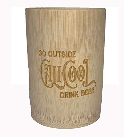 Bamboo Pint Glass for Beer 16 oz- Unbreakable Drinking Cup Tall Pilsner IPA No Plastic BPA Free