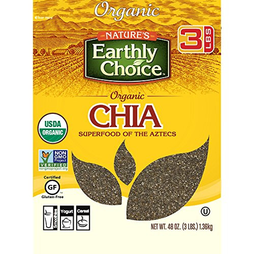 Natures Earthly Choice Organic Chia Seeds Net Wt- 48 oz -3 lbs-