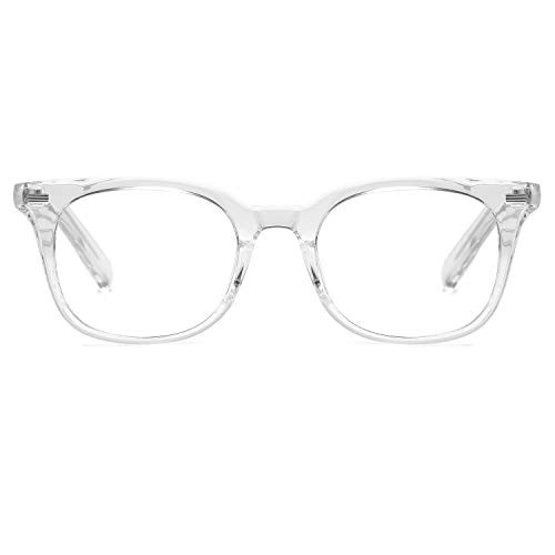 VANLINKER Large Blue Light Blocking Glasses Square Anti Eyestrain Computer Eyeglasses Non Prescription Clear Frame