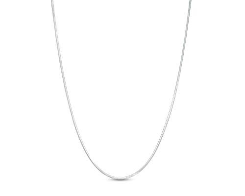 ARGENTO REALE 1MM- 2MM Sterling Silver Round Snake Chain Necklace- Solid Sterling Silver Italian Chain For Pendants Flexible 925 Snake Chain 16-30 L ARGENTO REALE 1MM- 2MM Sterling Silver Round Snake Chain Necklace- Solid Sterling Silver Italian Chain For Pendants Flexible 925 Snake Chain 16-30 L